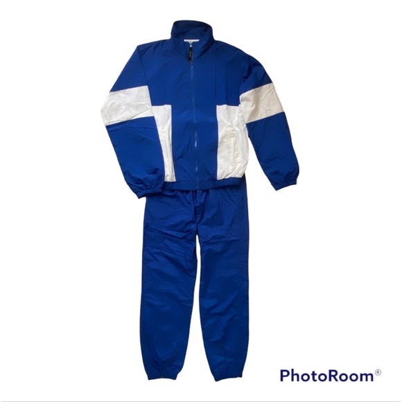 Game Sportswear NWOT 90’s Bayside Jogger Tracksuit Set Royal/White Size 2XL - Picture 1 of 9